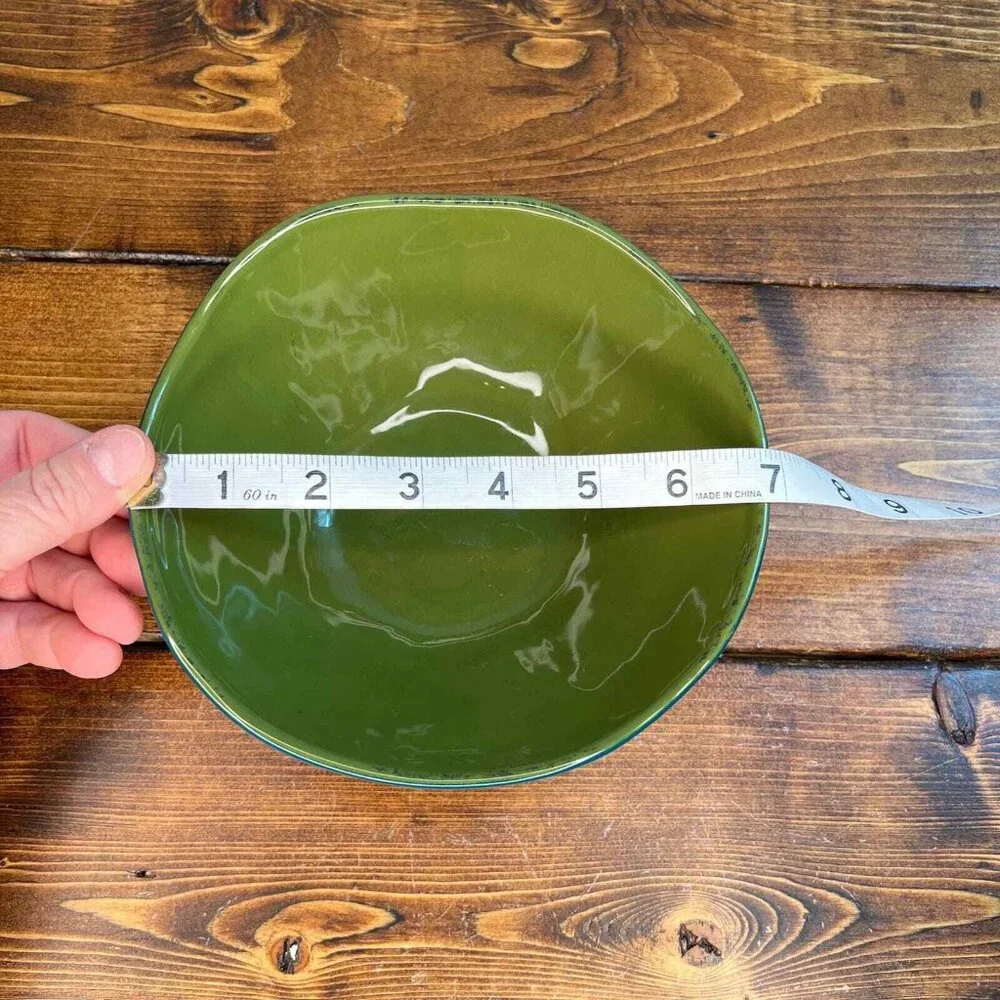 Pier 1 Nuevo Organic Lapis Outer Pesto Inner Cereal Bowl 7 Inch blue green
